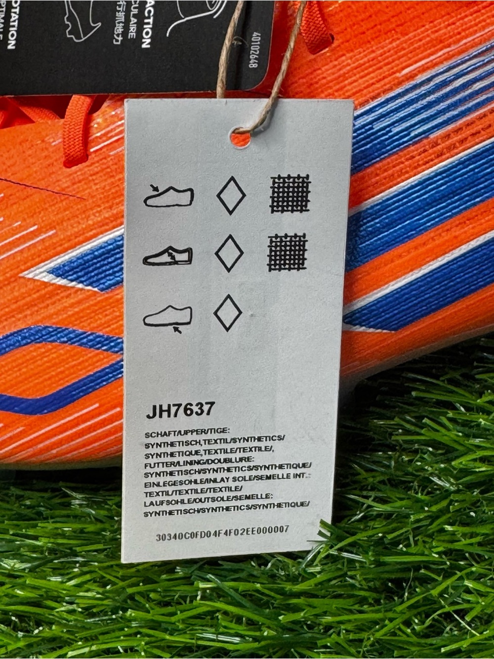 Size 13 - Mens Adidas F50 Elite AG Soccer Cleats Beam Orange Blue - JH7637 - Picture 10 of 10